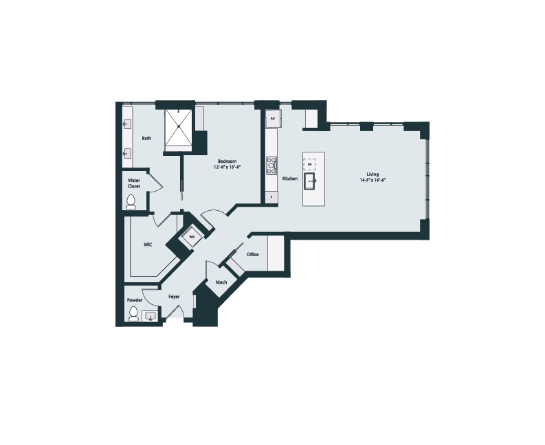 Floor plan layout diagram for PH-9 + Flex